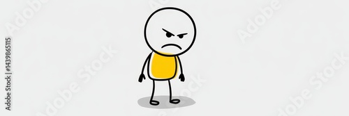 Simple figure expressing displeasure