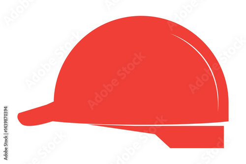helmet icon on white background, vector illustration.