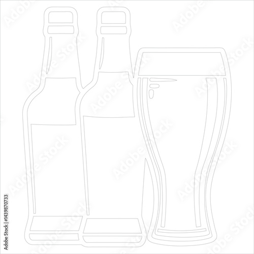Beer Silhouette Graphic Vector Illustration