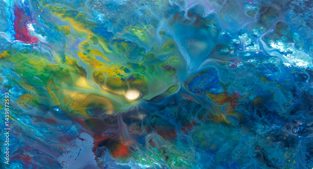 Fototapeta premium Acrylic Pour Color Liquid marble abstract surfaces Design.