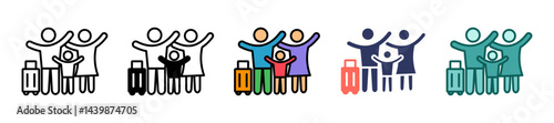 Family Travel multiple icon