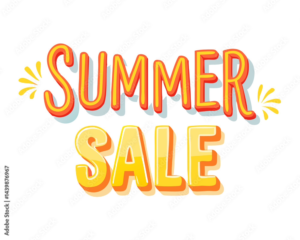Fototapeta premium Vibrant Summer Sale Announcement
