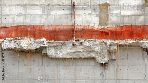 Obraz na płótnie Foundation cracks forming on poorly managed building project w salonie