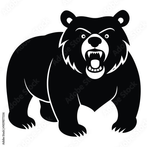 Vector Illustration Of Cute Himalayan Brown Bear