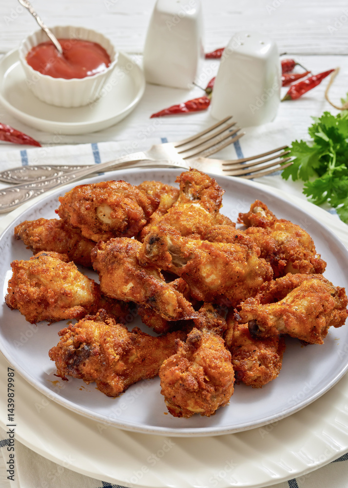 crispy fried chicken wings on a plate crispy fried chicken wings on a plate