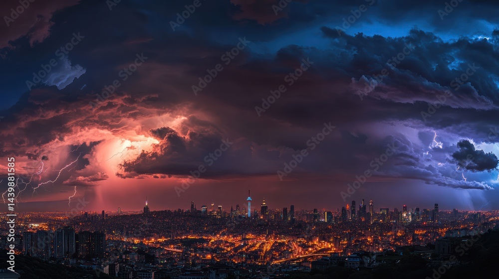 Fototapeta premium Stormy Cityscape