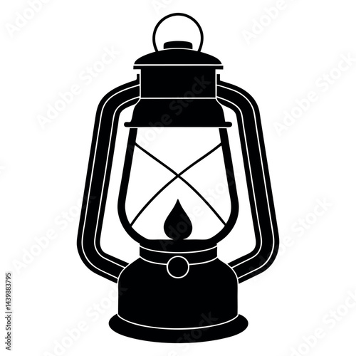 An isolated antique metal oil lamp with a glass reservoir evokes a sense of old-world lighting