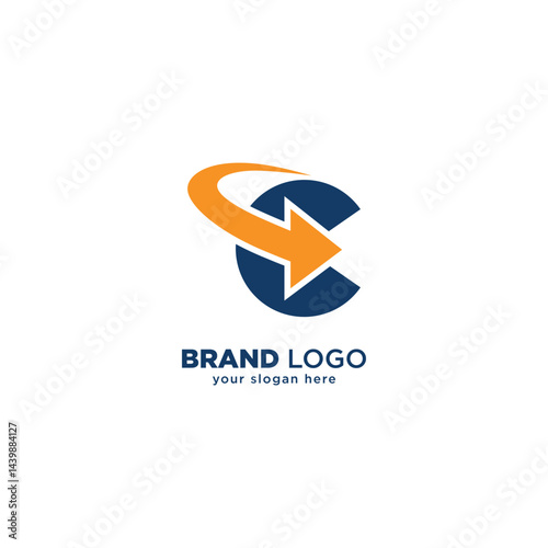 Free Download Creative C Letter Logo. Modern Arrow Messaging Symbol for Brands. - GFXLoad