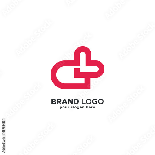 Creative D Letter Heart Logo - Modern Love Branding Symbol.