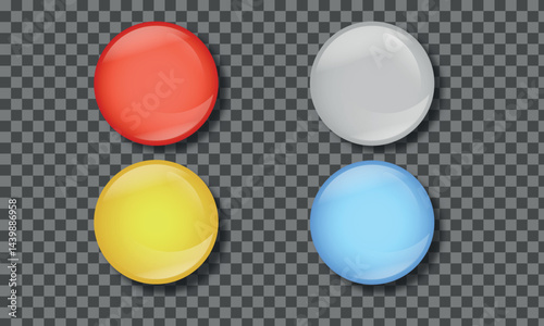 3D colorful   buttons