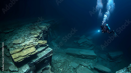 Enigmatic Underwater World: Exploring a Submerged Cave System