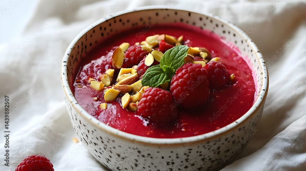 Raspberry Almond Smoothie Bowl Recipe Raspberry Almond Smoothie Bowl Recipe