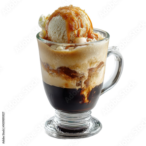 Wallpaper Mural Iced Coffee Float with Ice Cream and Caramel Drizzle Torontodigital.ca