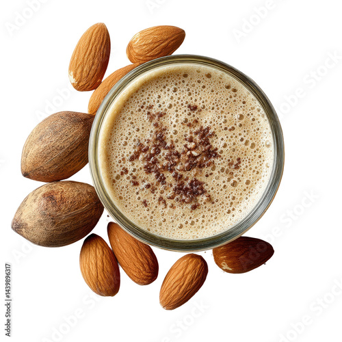 Wallpaper Mural Nutmeg and Almond Drink Isolated on Transparent Background Torontodigital.ca