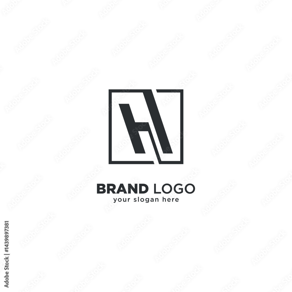 Creative Abstract Geometric H Letter Logo Design - Unique Modern Branding Concept. Creative Abstract Geometric H Letter Logo Design - Unique Modern Branding Concept.