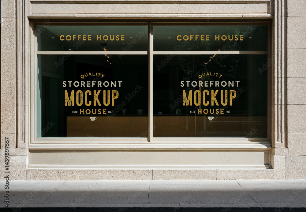 Front View Storefront Mockup Stock Template | Adobe Stock