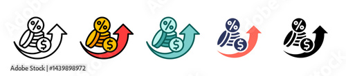 Inflation glyph multiple icon