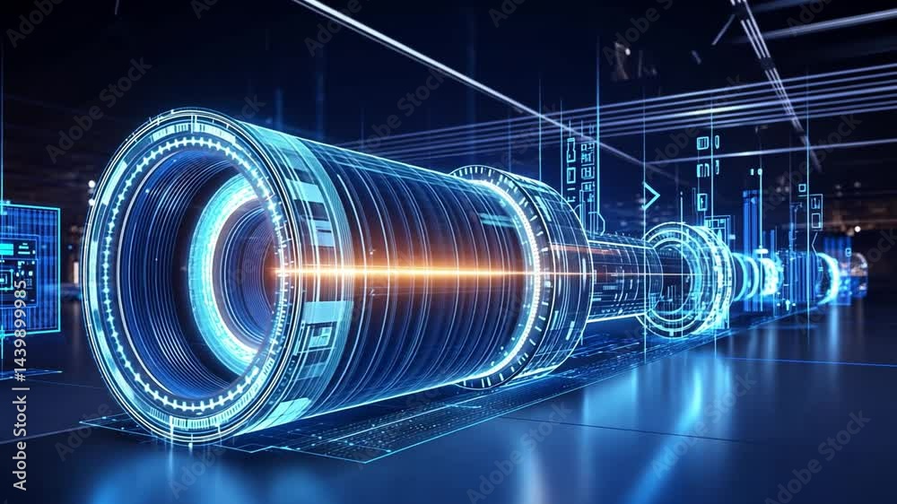 Scientific hologram technology displayed in a laboratory setting at high resolution