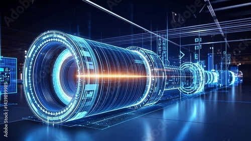 Scientific hologram technology displayed in a laboratory setting at high resolution