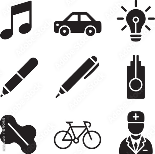 transportation icons set