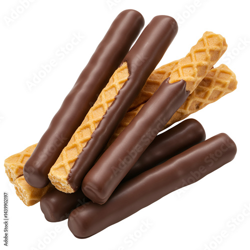 Waffle Sticks Dipped In Chocolate