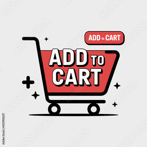 Add to Cart Shopping Icon with Plus Symbol