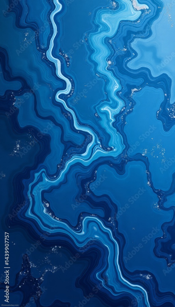 Fototapeta premium Blue_Agate_Abstract_Art_Texture_Wallpaper_Background_Design