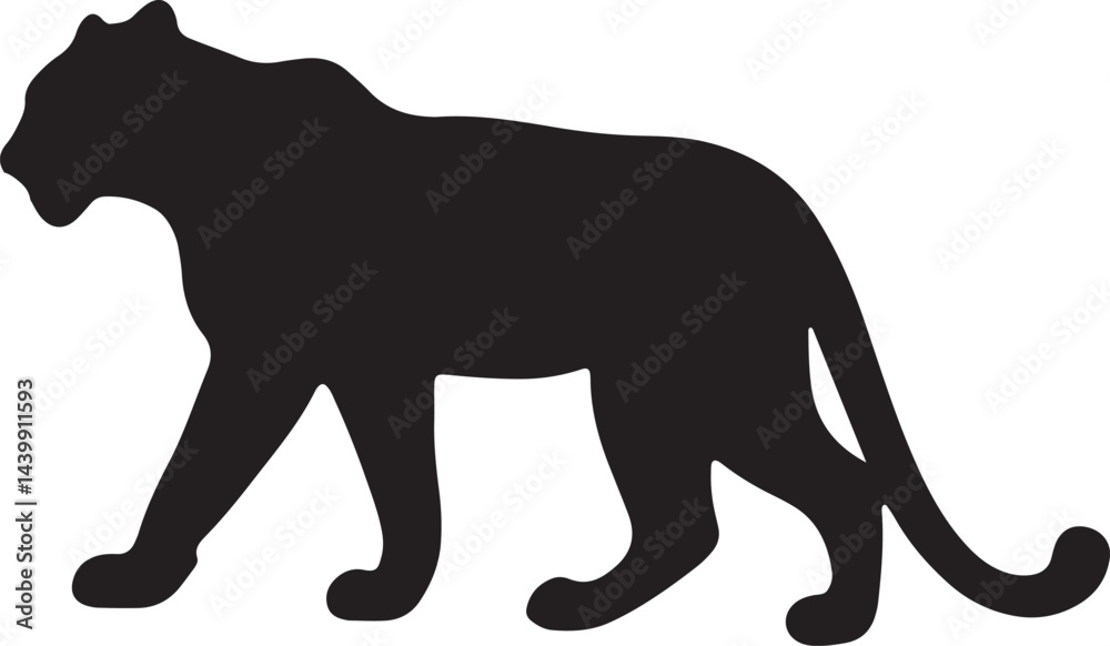 Obraz premium black silhouette of wolf