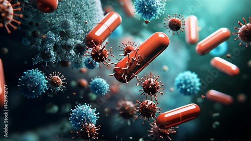 Exploring the dynamic world of microbial interactions and drug development in a vibrant microscopic universe Generative AI