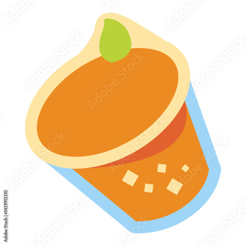 illustration of jelly in cup