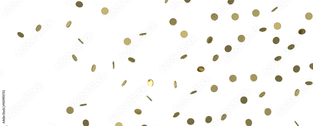 Gold confetti background, isolated on transparent background Gold confetti background, isolated on transparent background