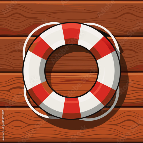 life buoy on wooden wall