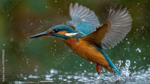 Kingfisher Emerges: A Burst of Color and Motion