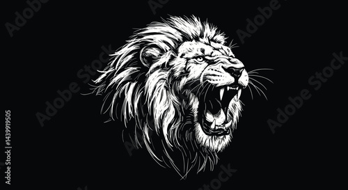 Lion Head with Gold Shield