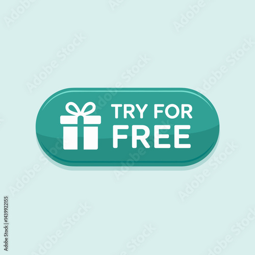 Try For Free Button with Gift Box Icon