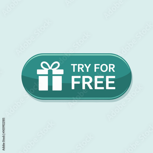 Try For Free Button with Gift Box Icon