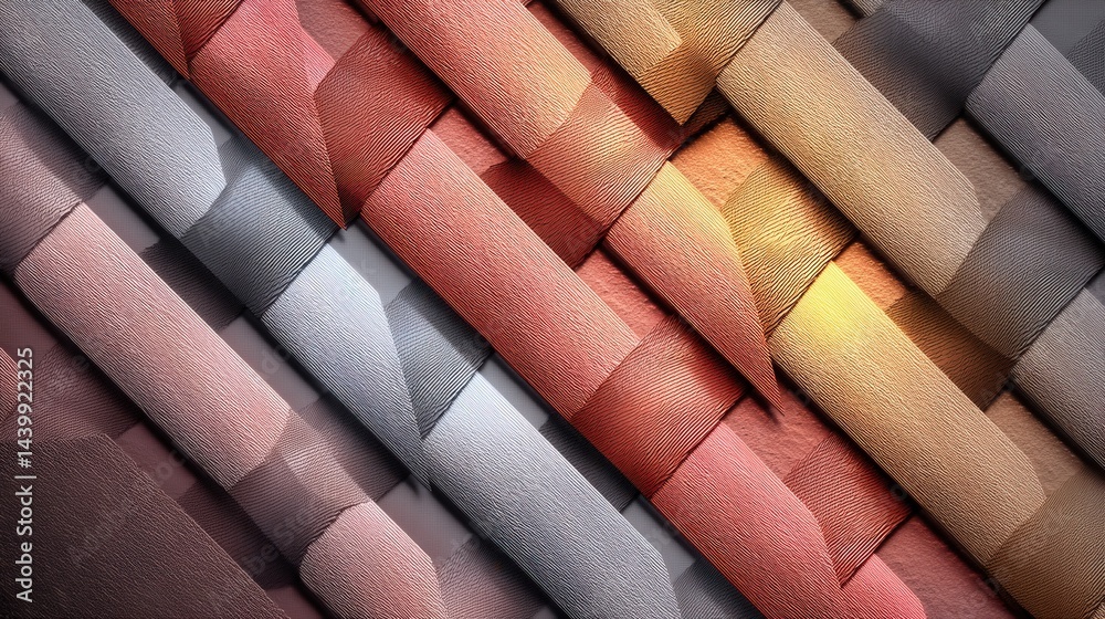 Vibrant Textured Fabric Patterns in Warm and Cool Tones