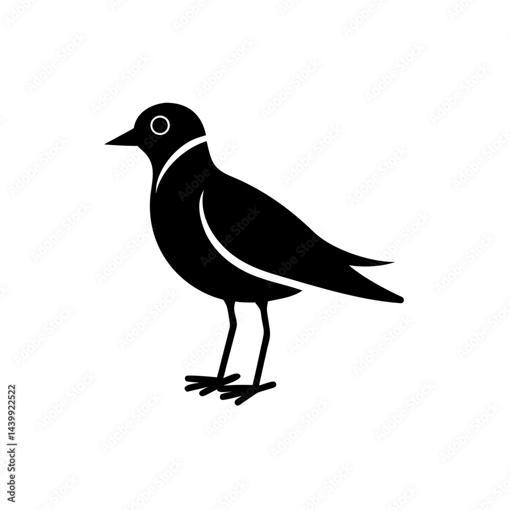 Obraz premium Simple bird silhouette vector