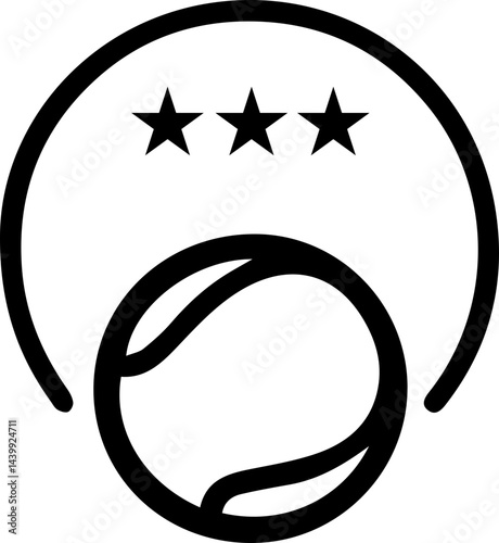 Tennis Logo Design with Stars