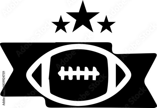 Football Emblem with Stars