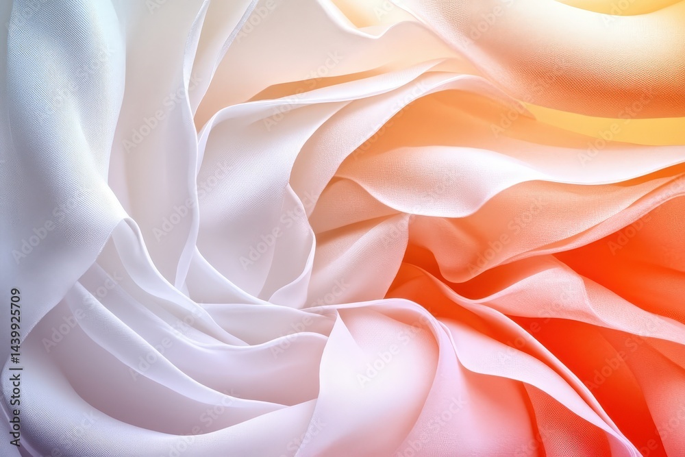 Obraz premium Soft, flowing fabric draped in swirling patterns.
