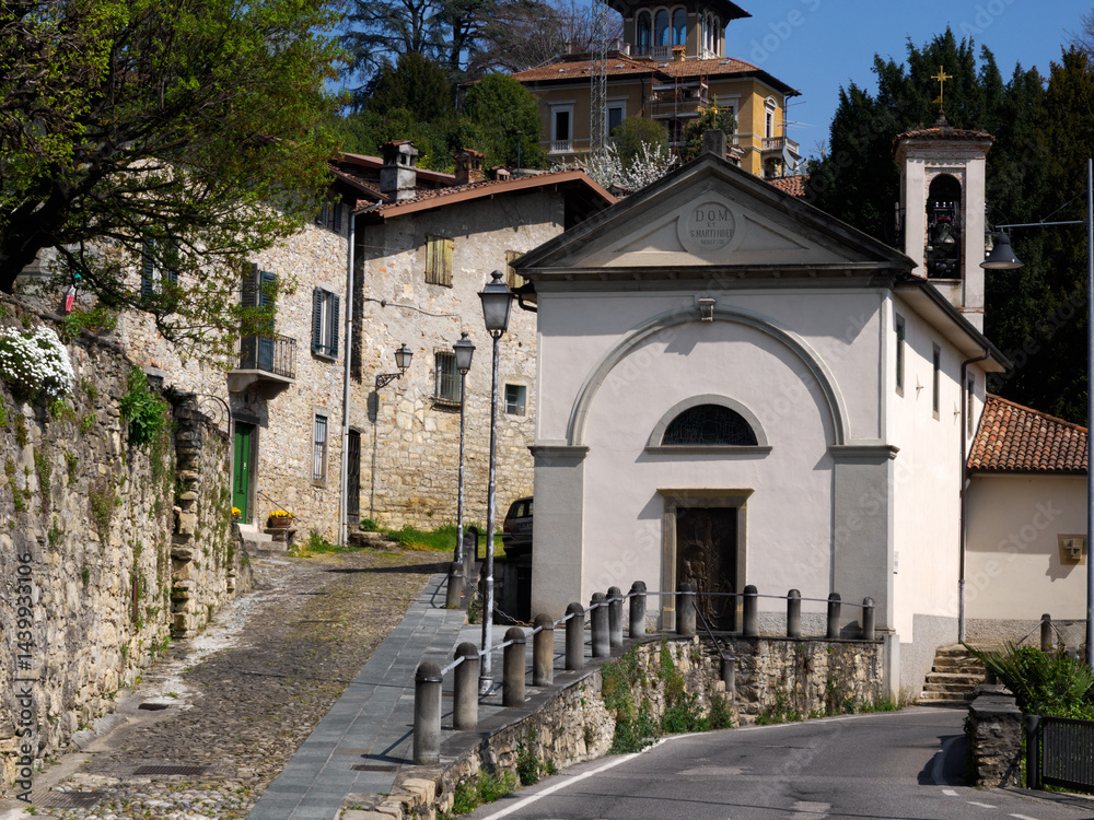 Old church of San Martino della Pigrizia at Bergamo, Italy