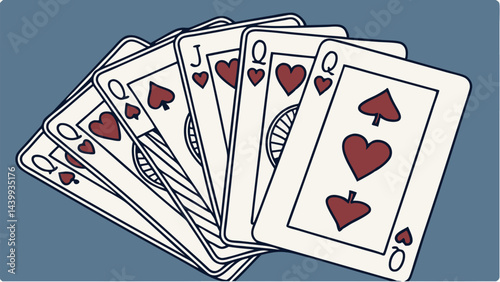 royal flush poker cards