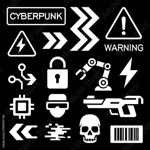 Cyberpunk Element 03 Vector