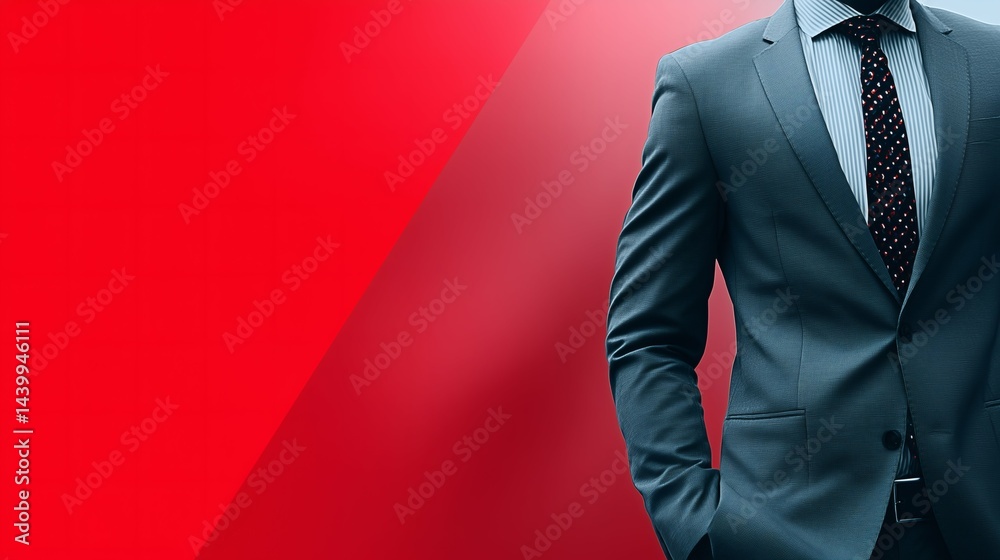 Businessman in stylish suit, Formal fashion and elegance, Concept of professionalism and style