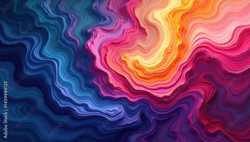 Obraz premium Abstract swirling marble effect, vibrant colors, abstract, color