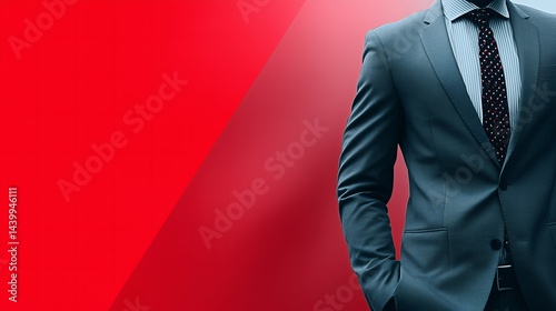Obraz na płótnie Businessman in stylish suit, Formal fashion and elegance, Concept of professionalism and style w salonie