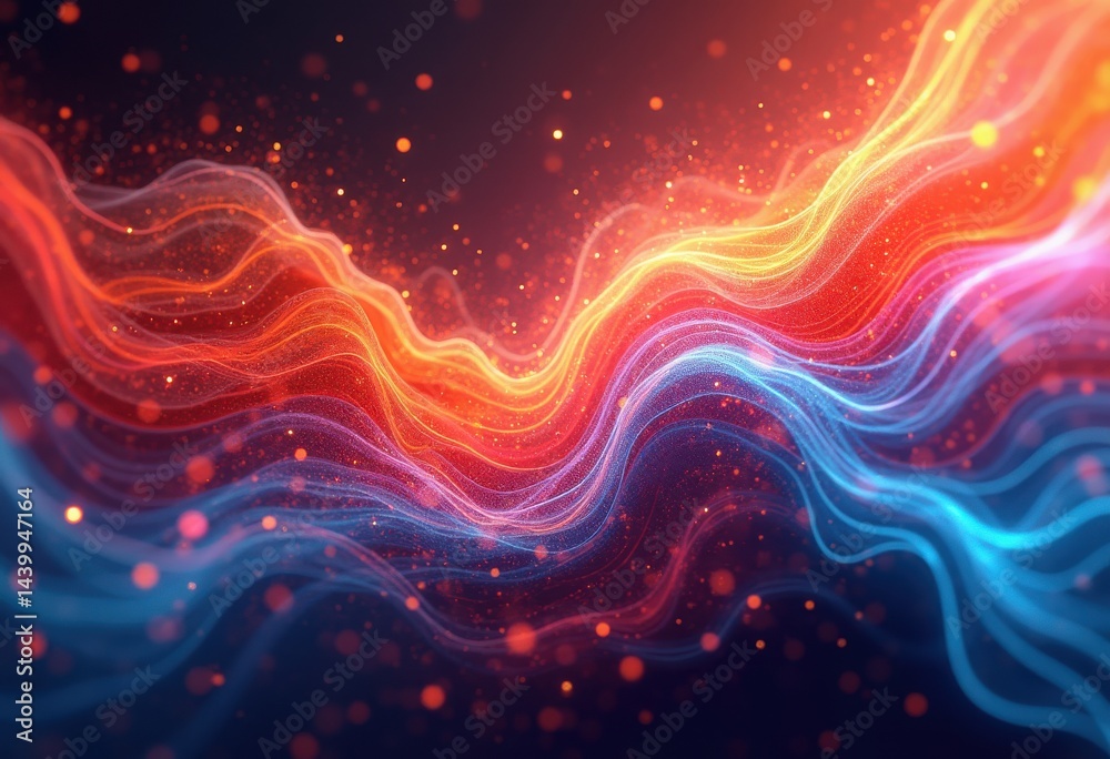 Obraz premium dynamic flow vibrant abstract shapes motion colorful swirls circles lines shapes energy movement artistic expression, pattern, composition, form, fluid