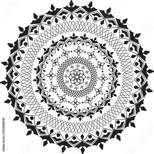 vector mandala design three