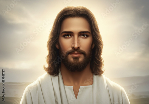 Gentle Portrait of Jesus Ch...